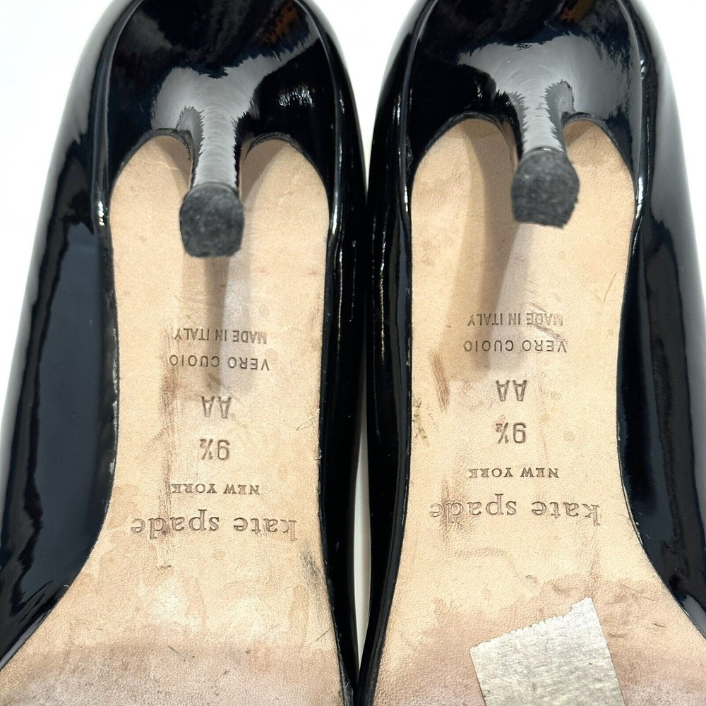 KATE SPADE Heels Women’s Size 9.5 AA Patent Black Pump Shoes - Picture 7 of 14
